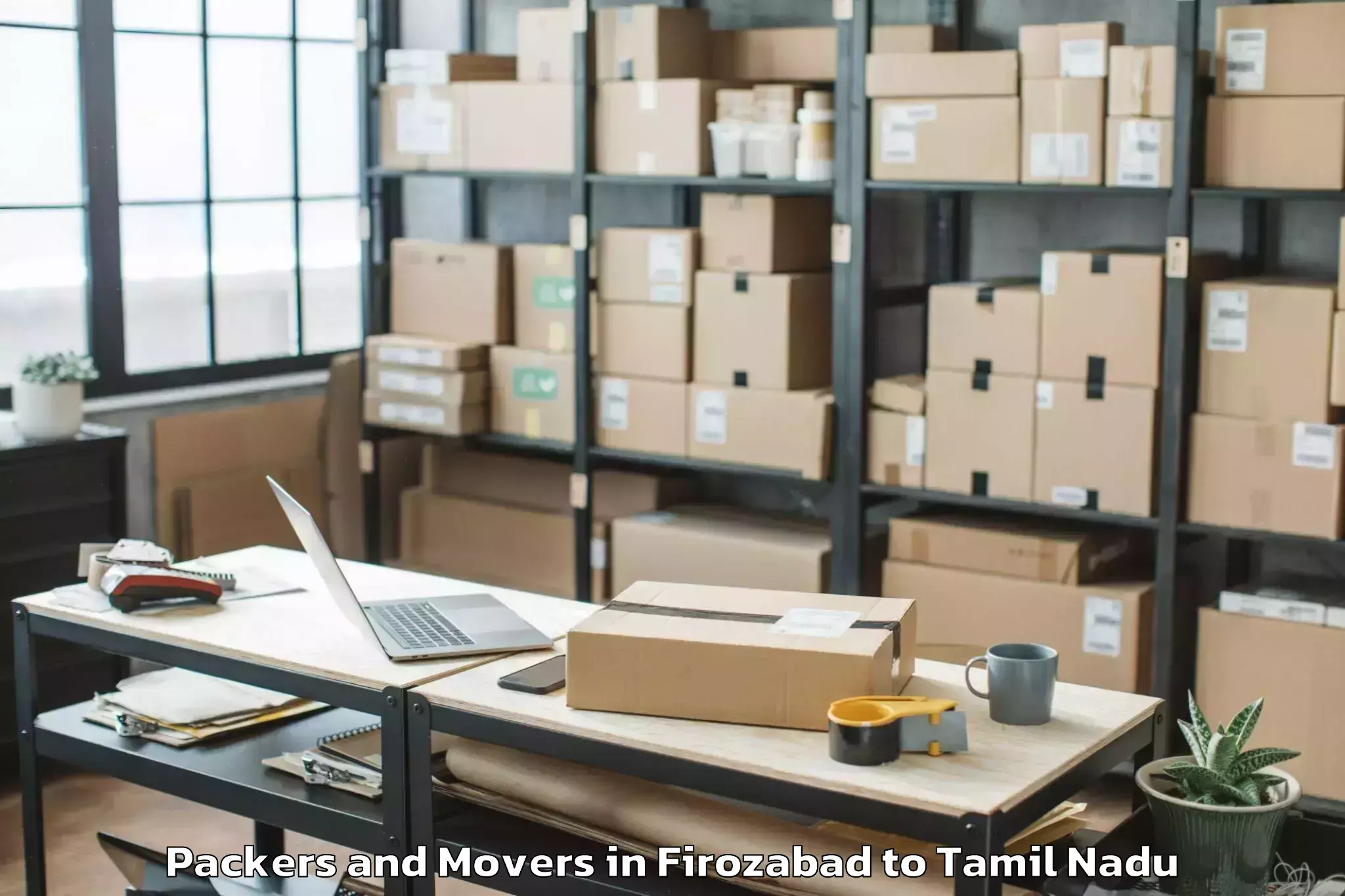 Book Firozabad to Iluppur Packers And Movers Online